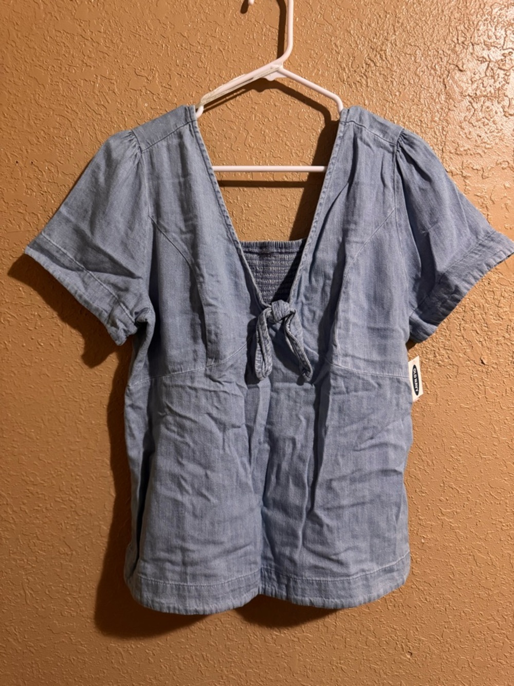 Old navy bow chambray top
